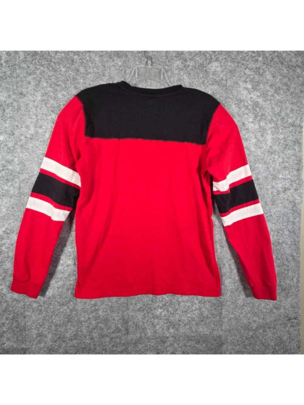 Chicago Blackhawks Red Black Long Sleeve Hockey Shirt Size L - Picture 6 of 10